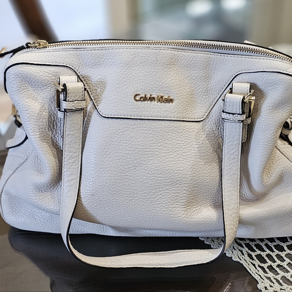 Calvin Klein Cream Satchel Bag